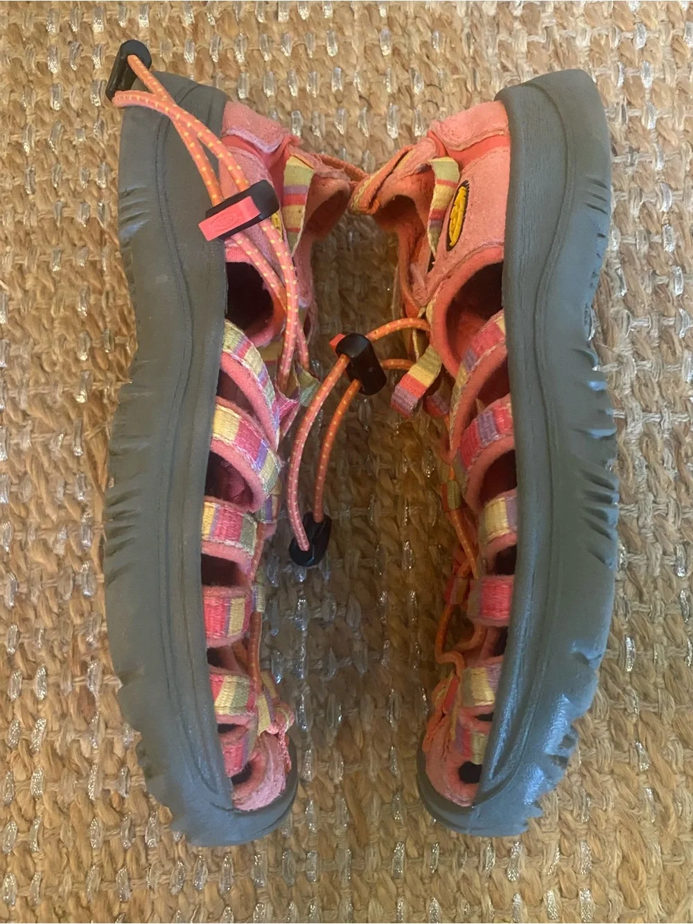KEEN Whisper Coral Multi-Color Waterproof Sport Hiking Sandals Youth Girls SZ 1
